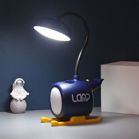 Lampe De Bureau Avion - Led Réglable - Pour Chambre D Enfant - Rechargeable Par Usb - 12 X 7 X 32 Cm - 600 Mah - 1 Pièce (1/5)