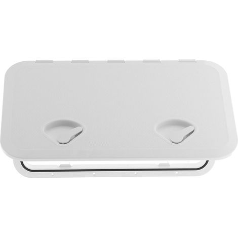Trappe de pont blanche antidérapante résistante aux UV avec serrure pour bateau, panneau d'inspection 24x14 pouces (1/5)