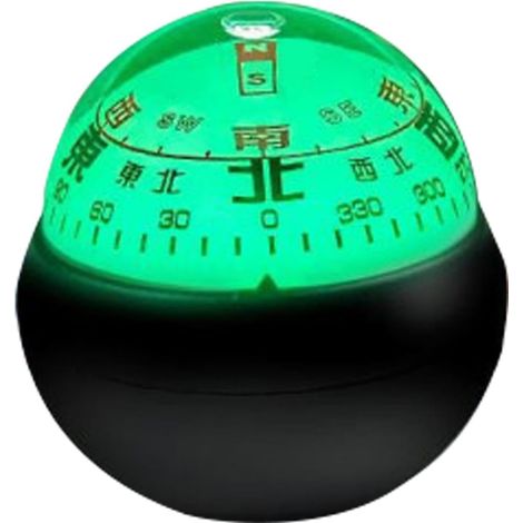 Boussole à Boussole Pour Le Tableau de Bord de la Voiture, Boule D'Affichage De La Direction De Navigation Avec Double Cadran  . Boussole De Compas Tableau De Bord Conception Lumineuse, Boussole De (1/5)