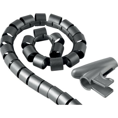 Guaina raccoglicavo mt 1,80 grigio accessorio per infilaggio (1/4)