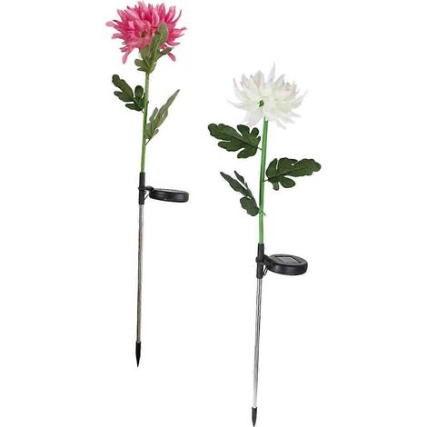 Stück wasserdichte LED-Solar-Gartenleuchten in Chrysanthemenform für den Außenbereich, energiesparend
