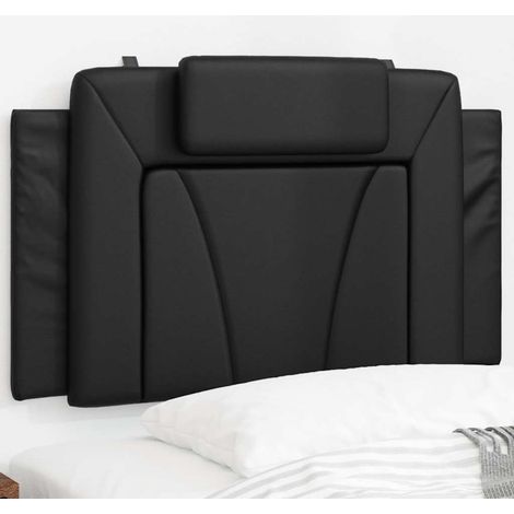 vidaXL Cabecero de cama acolchado Viana cuero sintético negro 90 cm (1/5)