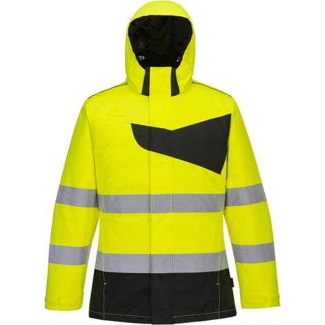 Chaqueta impermeable PW2 de alta visibilidad para invierno imagen corporativa PW261 XL Amarillo / Negro
