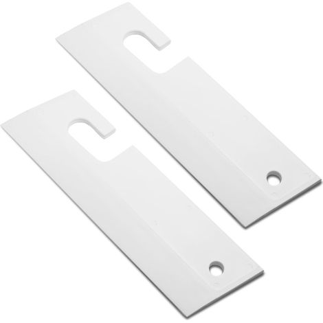 Lot de 2 raclettes en silicone blanc avec trou de suspension – Outil de nettoyage souple et flexible pour vitres de voiture, portes de douche, miroirs, surfaces vitrées de salle de bain, plans de trav (1/5)