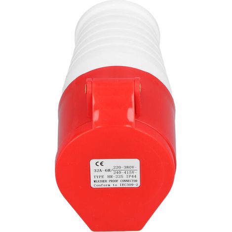 Prise industrielle 5 broches 32A, IP44, étanche à l'eau et à la poussière, connecteur d'aviation 220-380V/240-415V (1/5)
