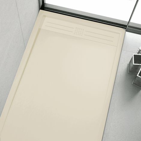 Plato de ducha resina ELITE crema 70x110cm rejilla color