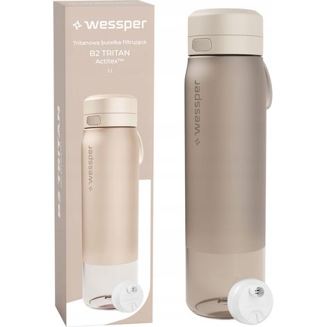 Wessper Tritan-Flasche mit Filter WES273-1000-BG beige 1000ml (1/5)