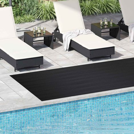 Tapis de sol extérieur en caoutchouc noir 1,5 x 4 m, épaisseur 3 mm, 23.5kg - PANGIVO (1/5)