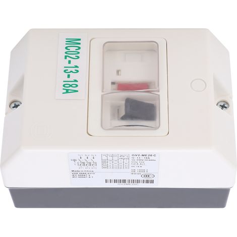 Interrupteur de protection moteur, interrupteur de protection contre les surcharges, sectionneur étanche 220 V/380 V (1/5)