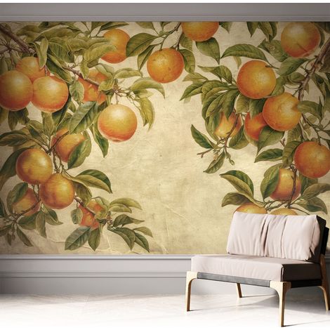 Fotomurale adesivo stickers - murali decorativo - soggiorno moderno - effetto realistico - Rami fruttati 312x219 cm (1/5)