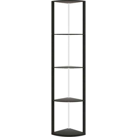 Lampada da terra LED 42 x 29,5 x 163 cm in MDF nero RGB con ripiano e telecomando - CHICFURN (1/5)