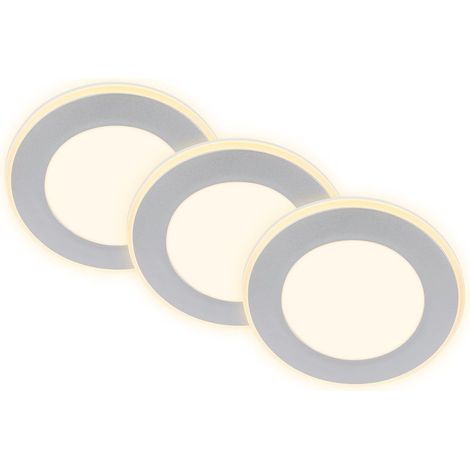 3er Set LED Einbaustrahler LED Einbauleuchten Spots 3 Schaltstufen warmweiß
