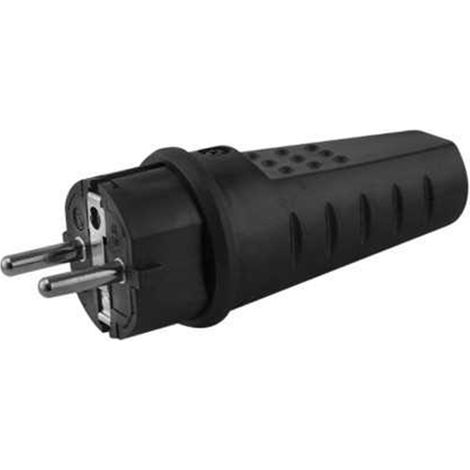 Clavija goma 16 a ip44 negra, KRANG.
