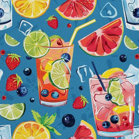 Tissu d'extérieur décoratif Oxford - Motif Été  DX9082 (1/5)