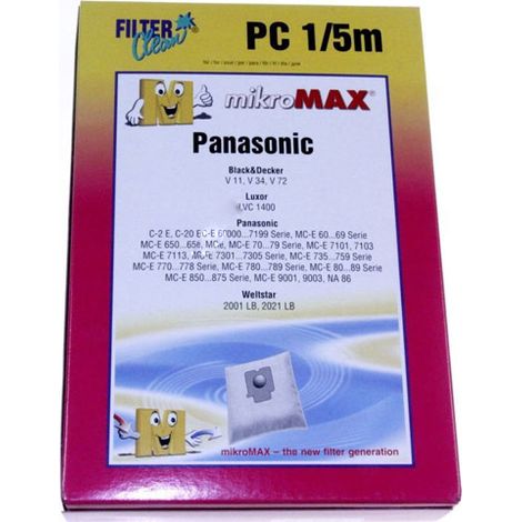 SACHET DE SACS X4 + 2 FILTRES POUR PETIT ELECTROMENAGER PANASONIC - 7746144