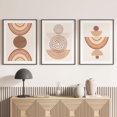 Lot de 3 Affiches / Posters Triptyque - Boho - 3 Affiches - 70x100 cm (Cadres non fournis) - Photo pleine page (1/5)