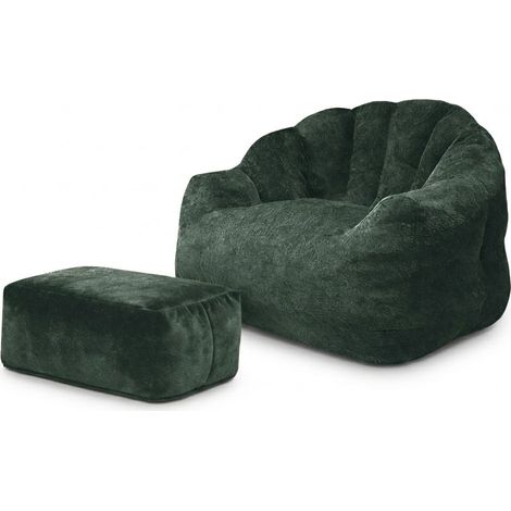 STILVORA Silla de oficina ergonómica con reposapiés y soporte lumbar de aire, cuero, negro (1/5)