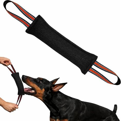 Boudin à Mordre Jouet pour Chien avec Anses Robuste pour Chiens Jouet Grand Chien Jouet à Mâcher en Nylcot Remorqueur Tug Chien Chien Indestructible Gros Chien (1/5)