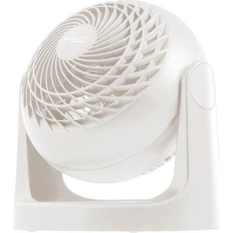 Tischventilator, 23 Quadratmeter, 360° vertikale Neigung, weiß, 3 Geschwindigkeiten, leise, tragbar, geeignet für Schlafzimmer, Küche, Luftkühler, leistungsstark, PCF-HE18