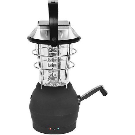 Lanterne solaire de camping à manivelle avec 3 modes de luminosité, lampe de camping rechargeable pour le camping (1/5)