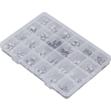 Ensemble de 240 connecteurs micro USB en acier inoxydable à une rangée, prises femelles USB (1/5)