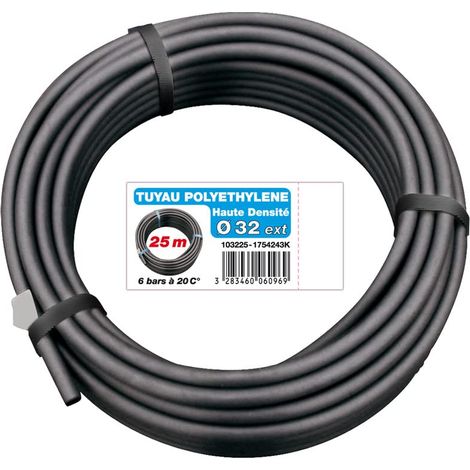 Tuyau arroseur PE HD Ø32mm 25m – Pression 6 bars – Résistant aux intempéries – Débit optimal pour grandes surfaces – Aquaflow