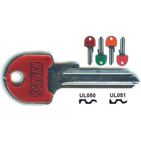 Chiavi per cilindri universal 5 spine grandi - ul050slsl dx slim fluo colori assort. testa l