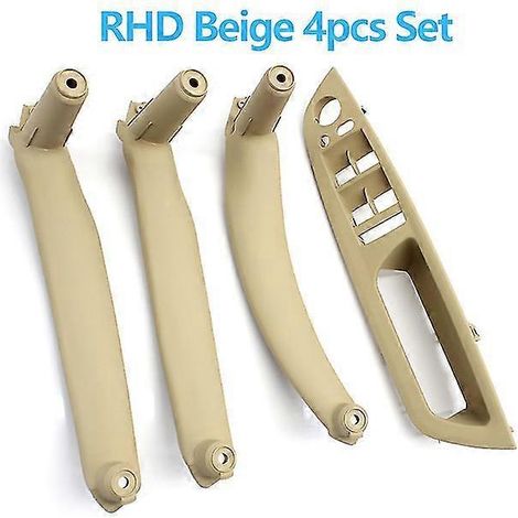 Panneau de commande de lève-vitre intérieur côté conducteur, garniture de poignée de tirage d'accoudoir pour BMW X5 X6 E70 E71 E72 (2007-2013) Poignées de porte intérieures - Kit beige pour conduite (1/5)