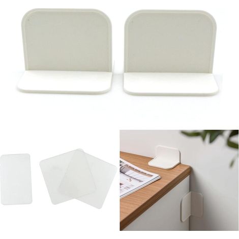 blanc. – Support anti-basculement pour meubles et armoires — Support de sécurité enfant fixation (1/5)
