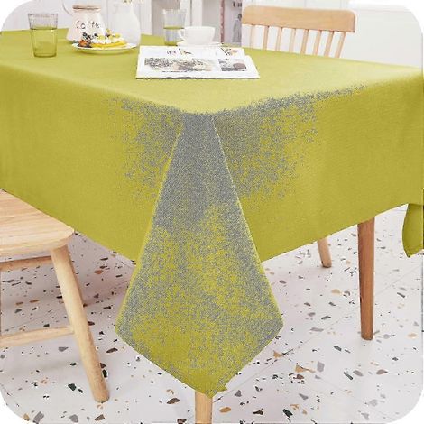 Nappe rectangulaire imperméable et antitache pour pique-nique, en tissu carré d'extérieur (1/4)