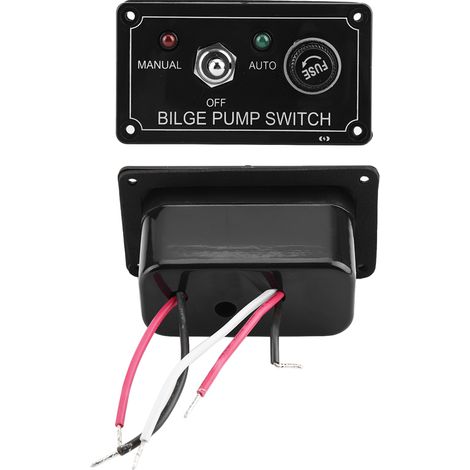 12V DC LED-Bilgenpumpen-Schalterpanel - Manuell/Aus/Auto für Boote (1/5)