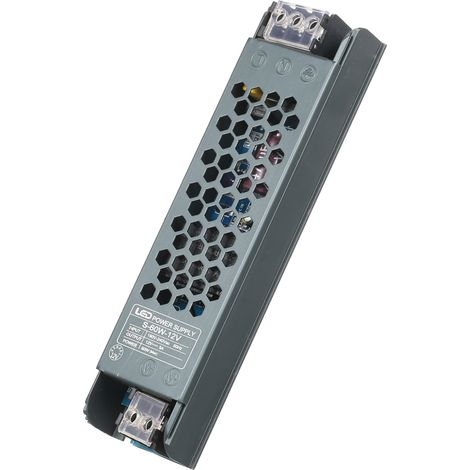 Adaptateur secteur ultra-mince pour ruban LED, transformateur AC190V-240V vers DC 12V 5A 60W, convertisseur de puissance à découpage pour usage intérieur