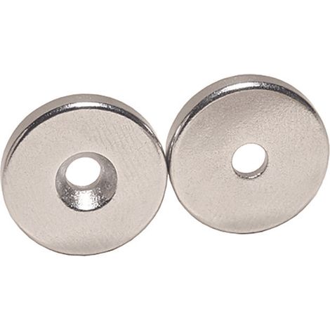 BOTTONE MAGNETICO CON FORO SVASATO AL NEODIMIO mm. 15x3 - 35 pezzi