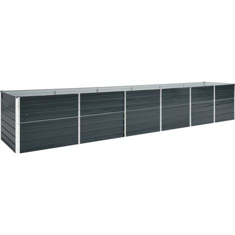 Maison Exclusive - Arriate de jardín de acero galvanizado antraci (1/5)