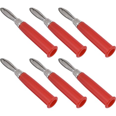 Connecteur Banane 4mm Lot de 20 Fiches Cuivre Rouge, Kit Broches Croisées pour Câble Enceinte Audio (1/5)