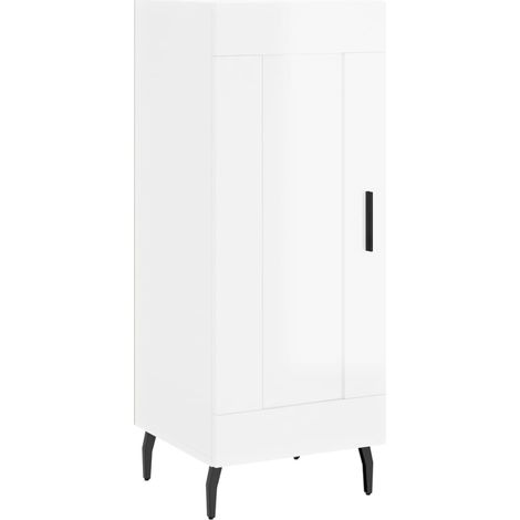Maison Exclusive - Credenza Bianco Lucido 34,5x34x90 cm in Legno Multistrato