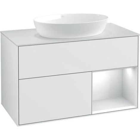 V&B Waschtischunterschrank FINION 1000x603x501mm Regal glos. wh glos. wh (1/4)