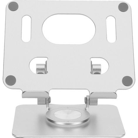 360° verstellbarer, faltbarer Tablet-Ständer aus Aluminiumlegierung mit Belüftung, silberner Tischständer (1/5)