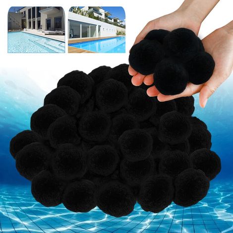 Masse filtrante pour bassin Balles Filtrantes Piscine pour système de Filtration à Sable 700g Lavable Alternative, Schwarz HENGMEI