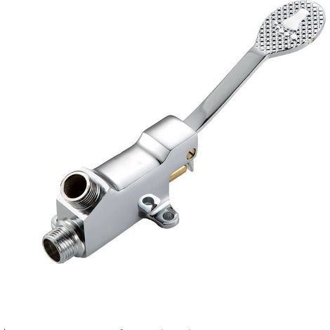 1 Pc Pédale De Commande Robinet Valve En Acier Inoxydable Plancher Salle De Bains Bassin Robinet D'eau Pédale Pour La Maison Hôpital Hôtel Robinet Accessoires (1/5)