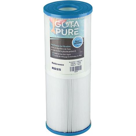 Filtre spa 125mm PRB25IN – Longueur 338mm – Surface de filtration 2.5m² – Matériau Reemay pour filtration durable - SC704