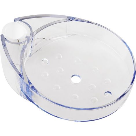 Odyssea – Porte-savon transparent diamètre 19 cm – Design ajouré pour évacuation rapide de l'eau – Compatible barre 19 mm – Accessoire salle de bain