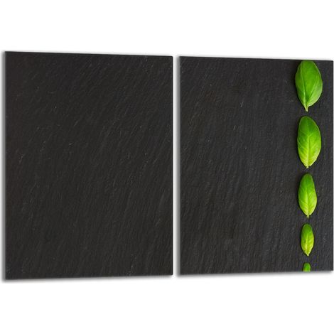 Placa protectora de vidrio para estufa 2x40x52 Albahaca (1/5)