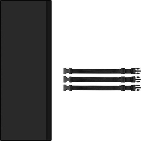 Housse de protection isolante pour tuyau de climatisation noire 150×53 cm, anti-poussière et thermique, 3 brides de fixation offertes (1/3)