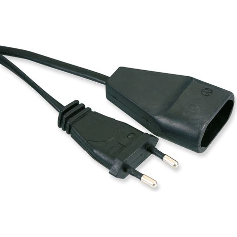 GOOBAY Euro-Verlängerung, 5 m, schwarz
