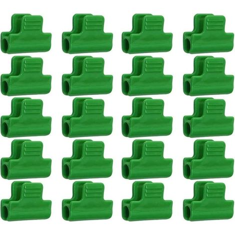 Attaches pour serre, lot de 20 clips de fixation pour film de serre, plastique laminé, clips de protection pour bâche, rangée de 11 mm de diamètre (1/5)