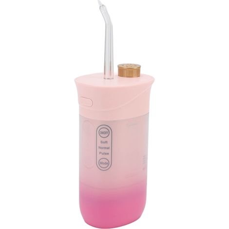 Hydropulseur électrique 220 ml, 3 modes, 4 embouts, nettoyage buccal en profondeur, prévention des caries, jet dentaire pour les dents et les gencives, rose (1/5)