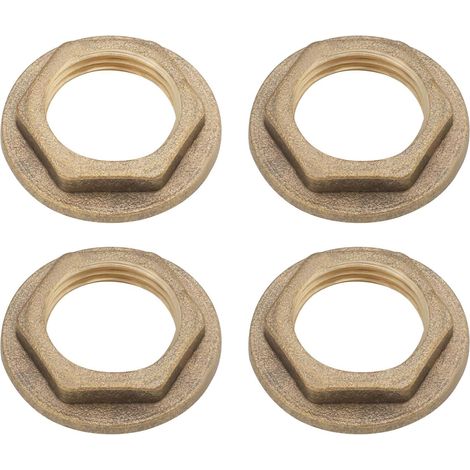 4 Pièces 3/8 BSP écrou Femelle en Laiton écrou à Bride Hexagonale Accessoires de Tuyau de Robinet pour Connexion de Robinet Connexion de Tuyau Jaune 26x15.5x5mm (1/5)