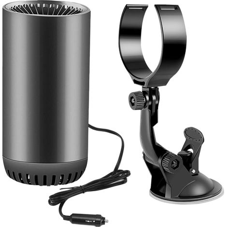 Chauffage de Voiture, 2 en 1 DéSembueur de Voiture Pare-Brise, 12V 150W Chauffage de Voiture Portatif, 180 ° Rotatif avec Prise Allume-Cigare pour la Plupart Des Voitures