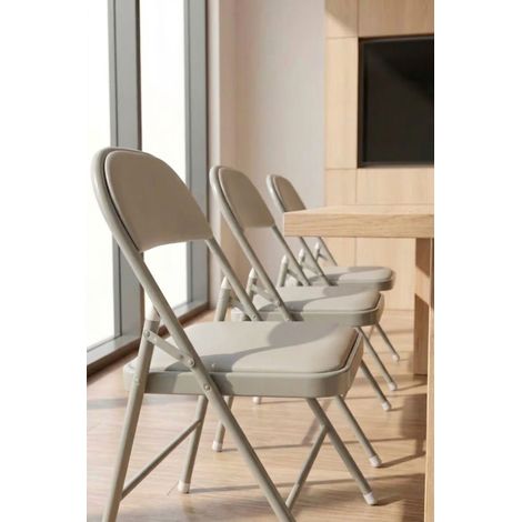 Packs Sillas Plegables - Pack 6 Sillas plegables para eventos Pad - Gris claro